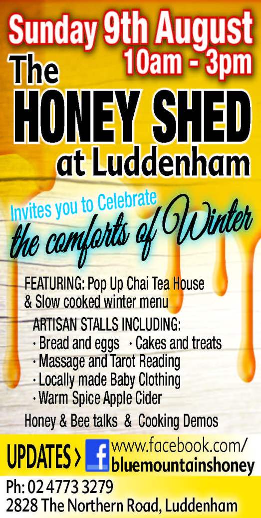 Winter Long Lunch, Celebrating Winter, Blue Mountains Honey, The HOney Shed, Luddenham