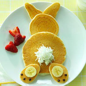 easter bunny pancakes
