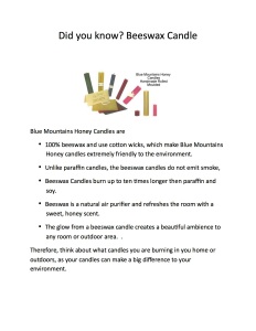 Did you know beeswax candles